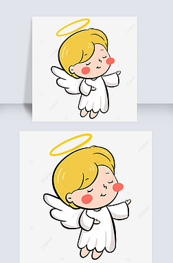 呆萌的金色短发小天使