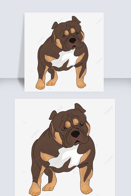 强壮肌肉型恶霸犬剪贴画