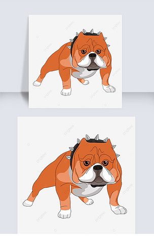 霸犬十足的恶霸犬剪贴画
