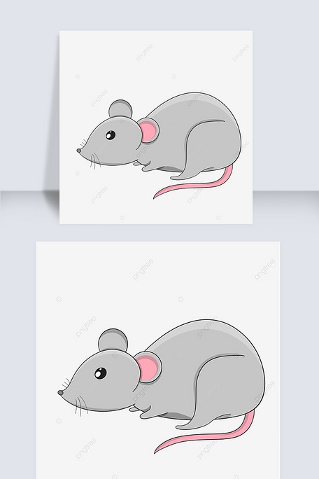 灰色侧面老鼠剪贴画ratclip