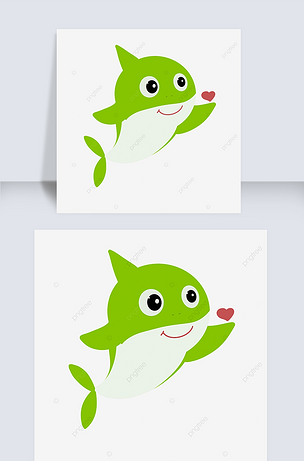 绿色babysharkclipart