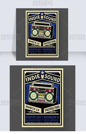 indie sound flyer poster
