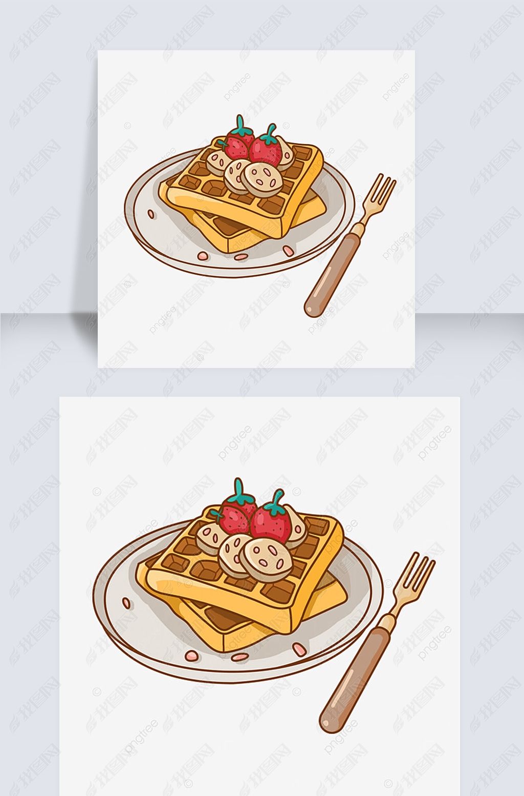 ˫ζˮ㽶ݮwaffle clipart