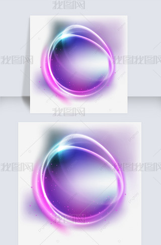 紫色圆形科幻圆环