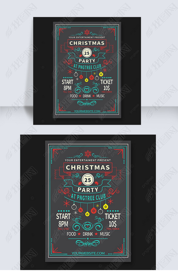 christmas party art deco style