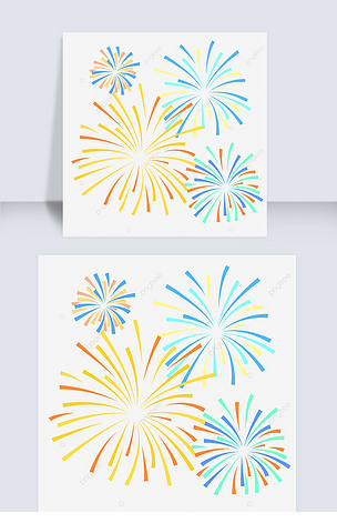 创意新年烟花剪贴画