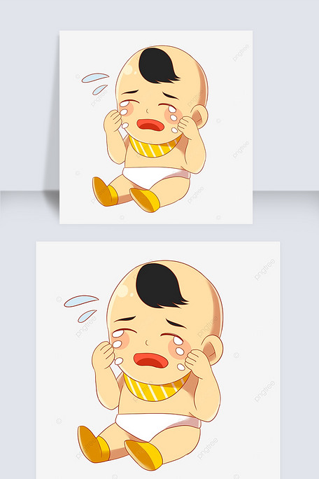 坐着大哭的小宝宝
