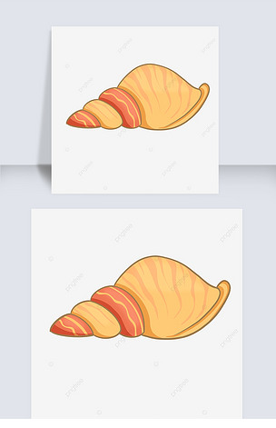 卡通可爱手绘海螺