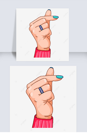 人类右手比心手势