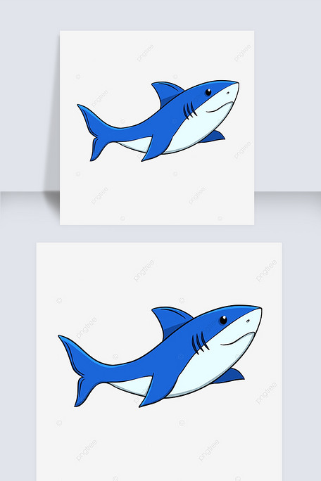 鲨鱼剪贴画卡通风格