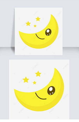可爱月亮剪贴画