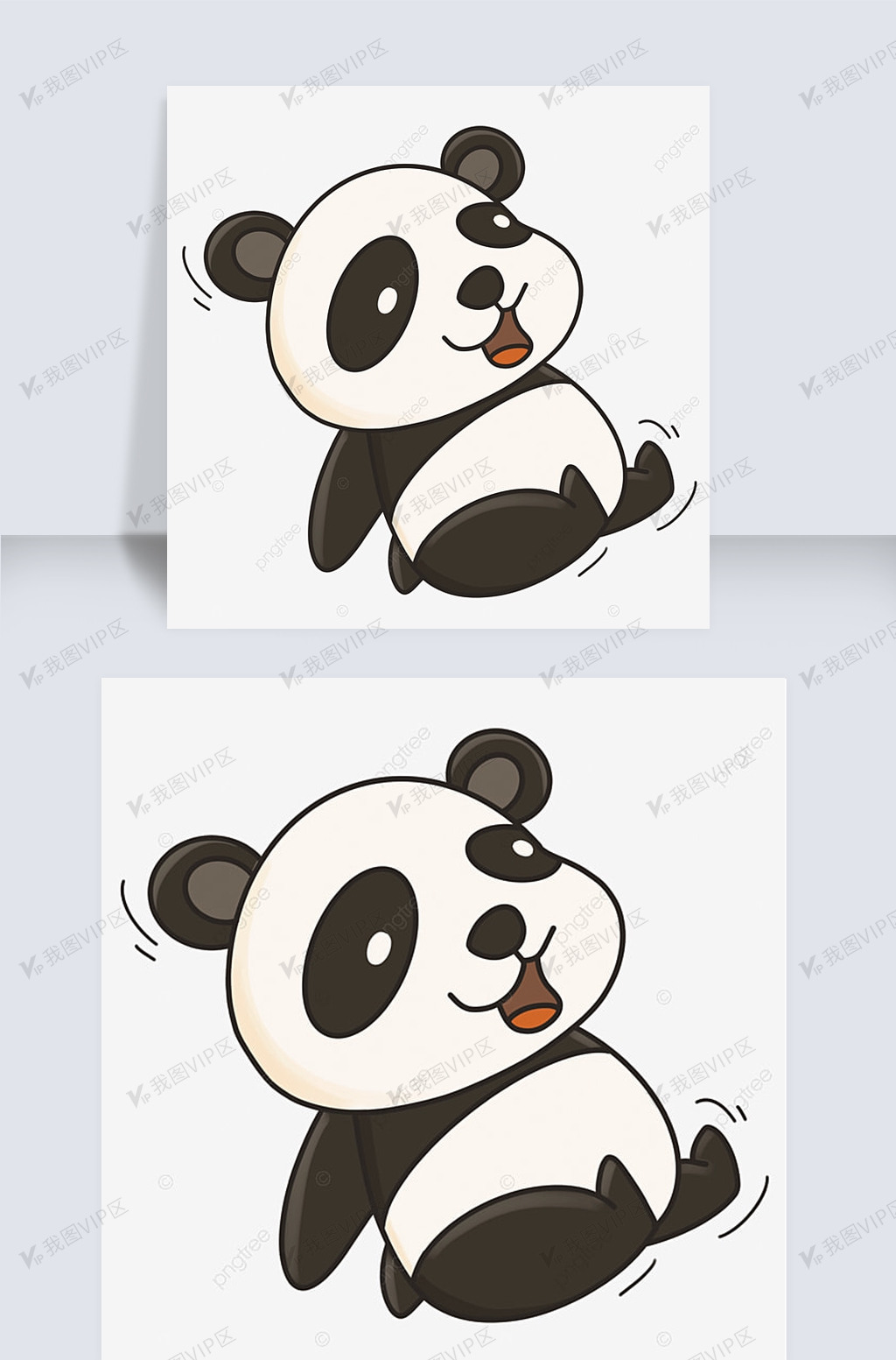 玩耍熊猫剪贴画