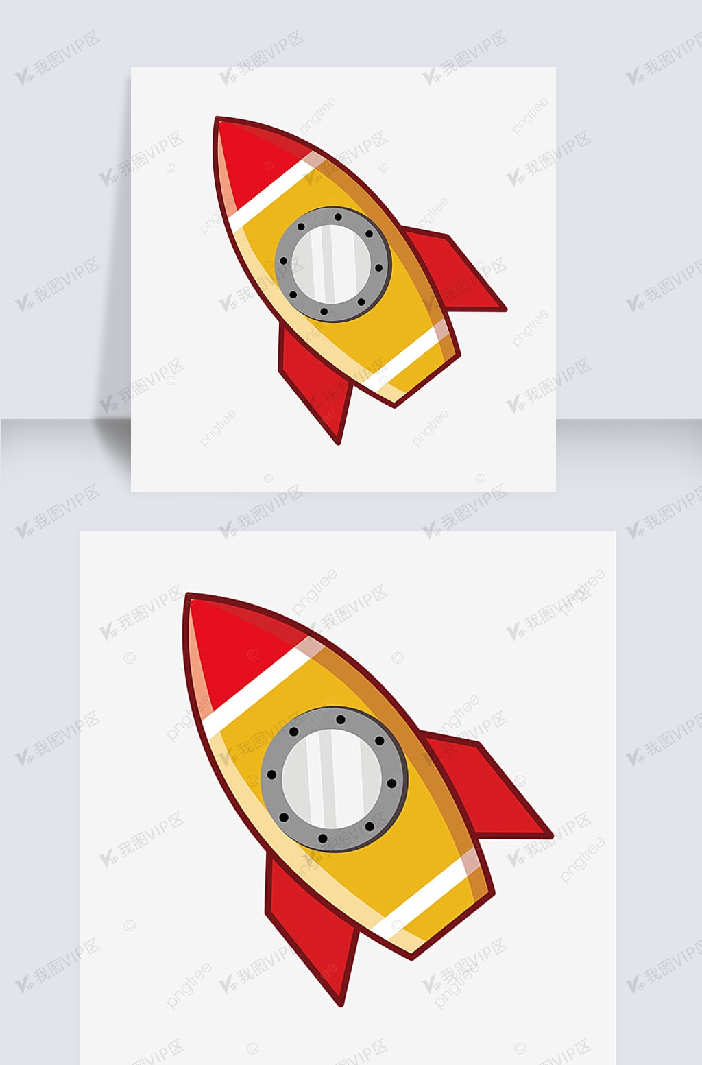 红色太空火箭剪贴画