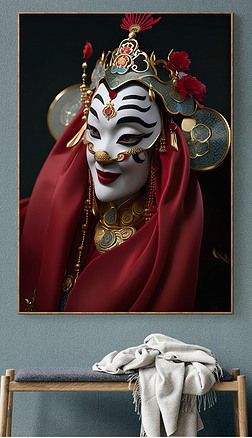 中国风原创传统文化京剧国粹女性半身摄影图