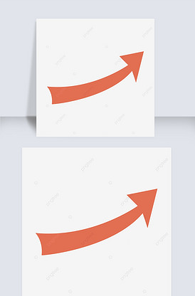 橙色变形箭头剪贴画