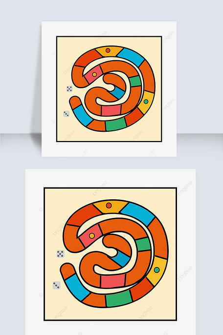 卡通彩色探险桌游棋盘图片素材(eps格式)免费下载_其他大全-我图网