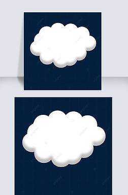 可爱白云云朵剪贴画