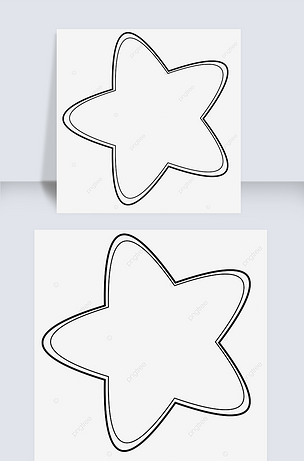 黑色边框星星剪贴画