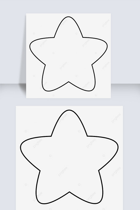 可爱黑边星星剪贴画