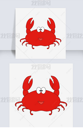 ͨԪغɫзʸͼ crab clipart