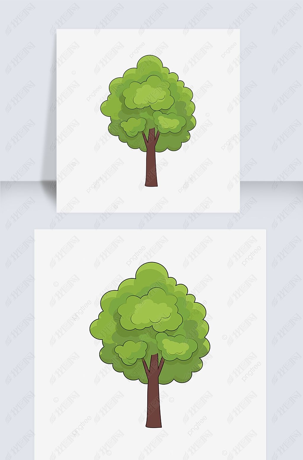 tree clipart 򵥿ͨزĴͼ