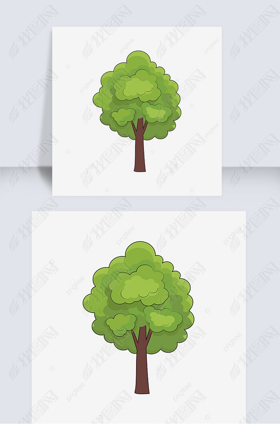 tree clipart 򵥿ͨزĴͼ