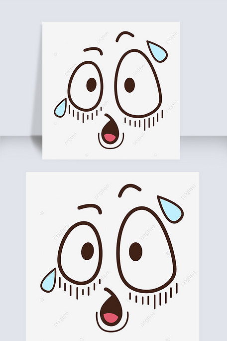 吃惊到流汗的表情图片素材(psd分层格式)免费下载_其他大全-我图网