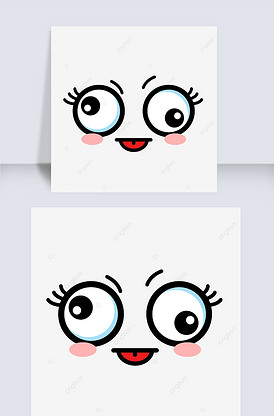 两只眼睛四处乱转吐舌头