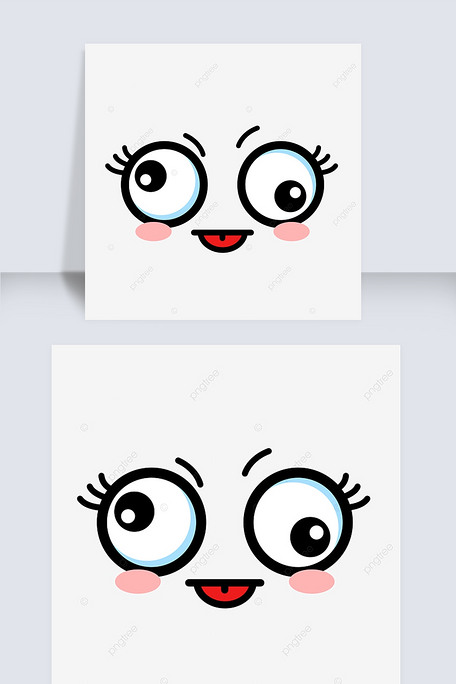 两只眼睛四处乱转吐舌头