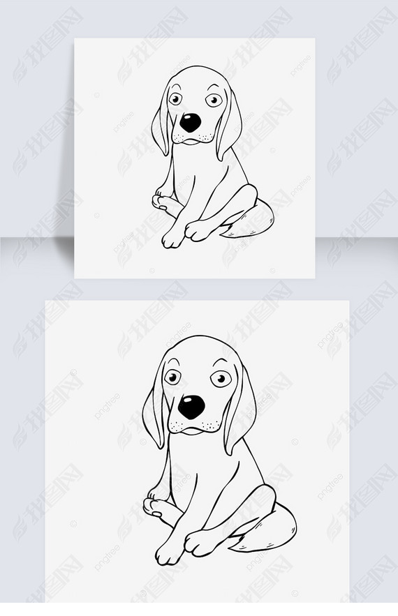 dog clipart black and white ֻ濨ͨС߸