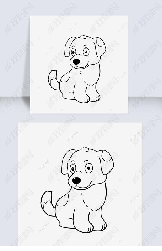 dog clipart black and white ֻ濨ͨС߸