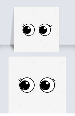 可爱卡通圆形大眼睛矢量素材 eyes clipart