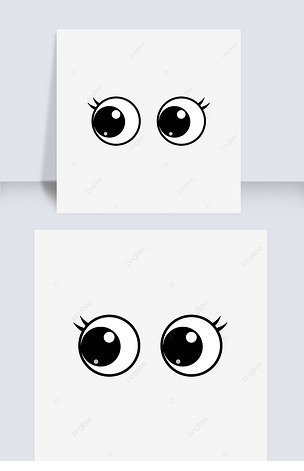 原创可爱卡通圆形大眼睛矢量素材eyesclipart版权可商用