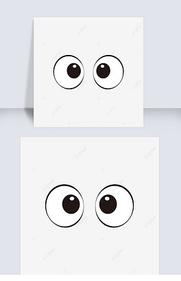 卡通简单可爱圆形眼睛素材 eyes clipart