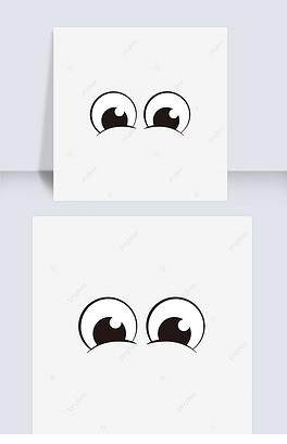 clipart 矢量卡通动物黑色大眼睛素材eyes clipart 卡通黑棕色可爱大