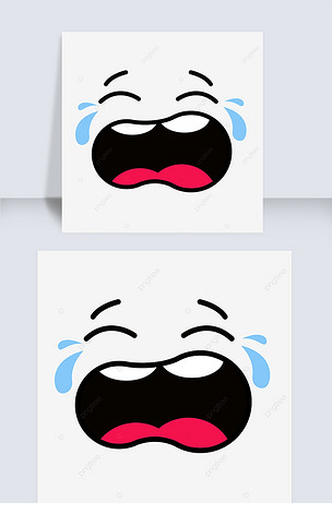 创意可爱卡通脸部表情包哭泣