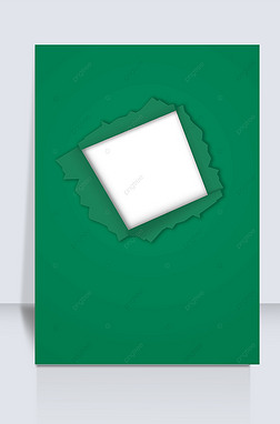 质感绿色纸张撕裂白底背景