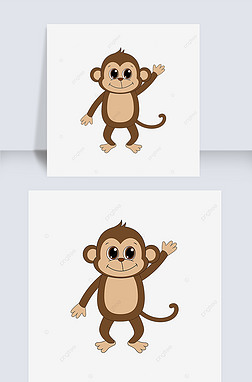 矢量卡通可爱有趣猴子素材 monkey clipart