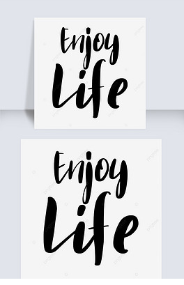 简约风格enjoy life字体