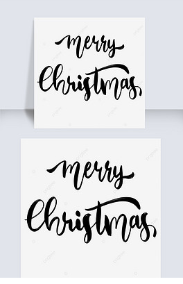 手写花体merry christmas 字体