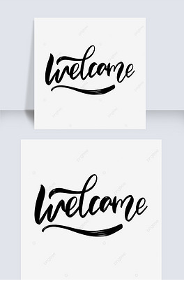 手写花体welcome 字体