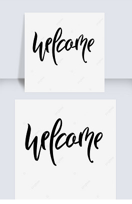 手写花体welcome 字体欢迎粉笔字涂鸦书本黑板背景手写花体welcome