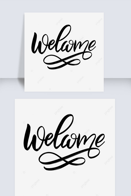 手写花体welcome字体