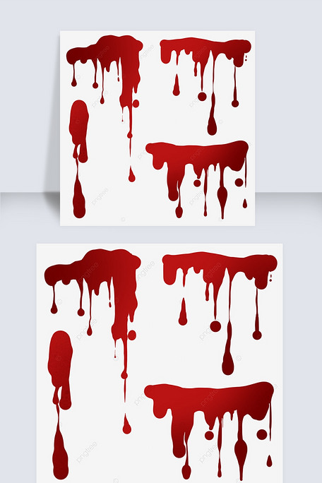 万圣节恐怖装饰红色血液