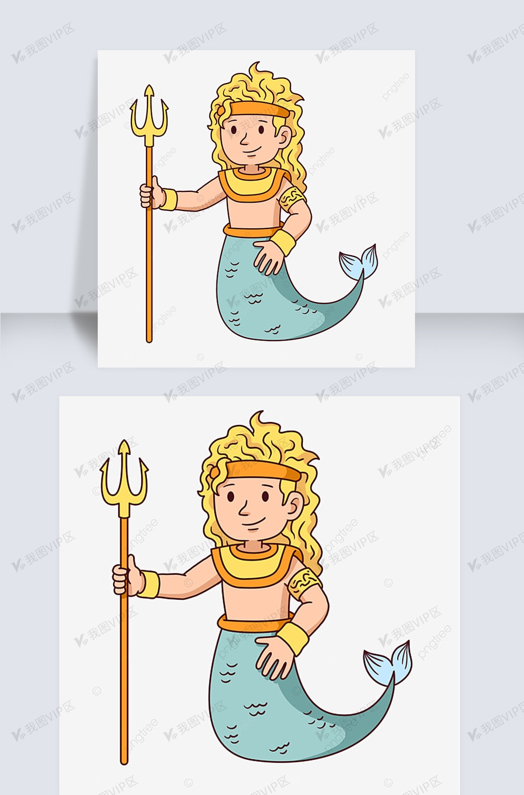 创意万圣节卡通人物绘画海王