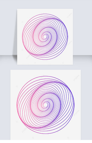 卡通创意设计旋转条纹图案圆