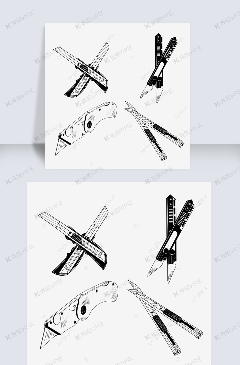 手绘素描美工刀组图