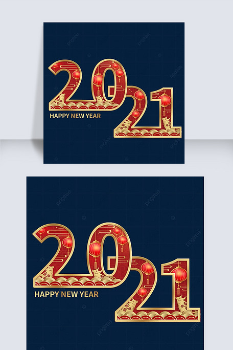 灯笼和海浪花纹装饰2021空心抽象