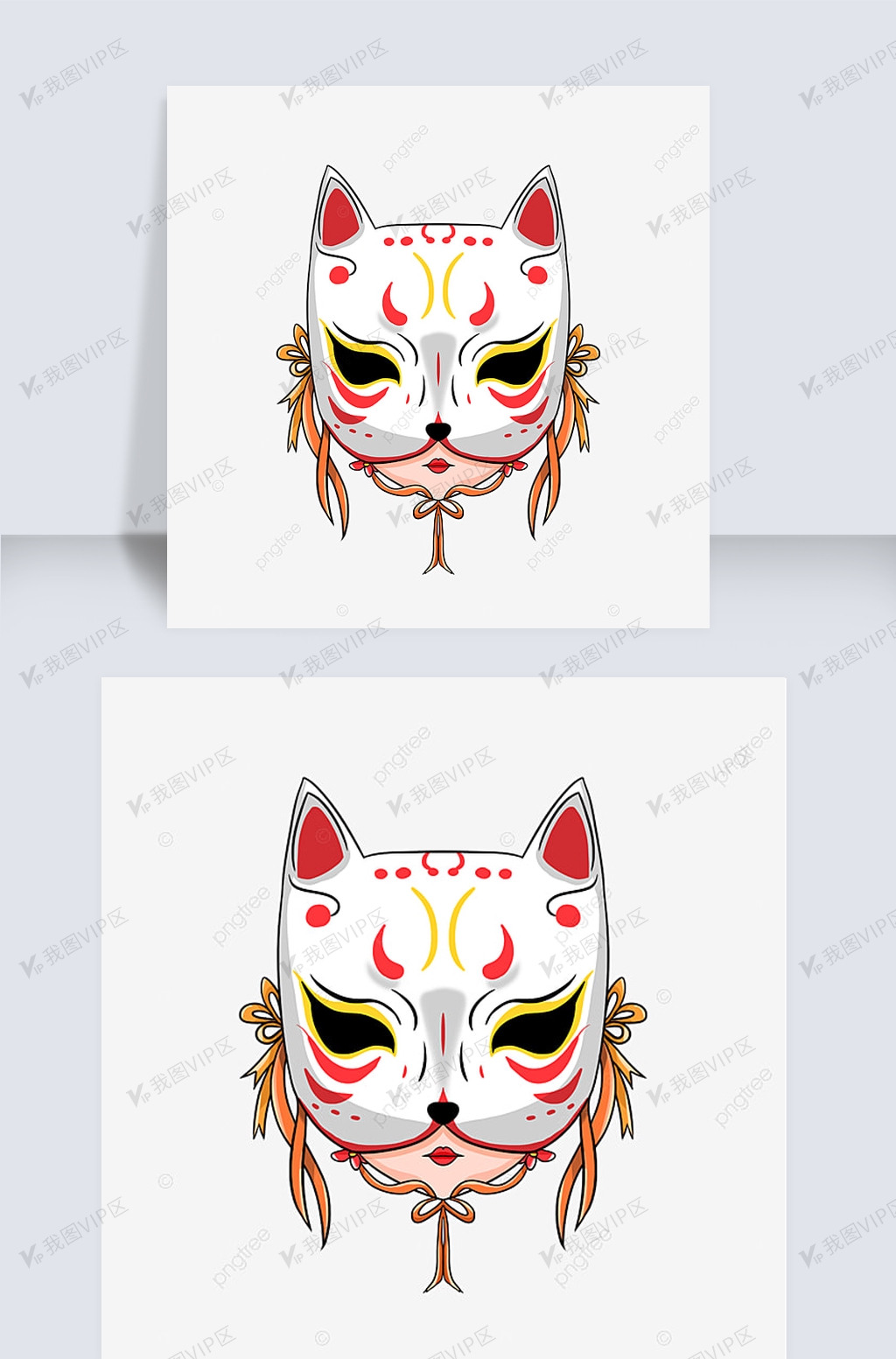 日本手绘狐狸面具