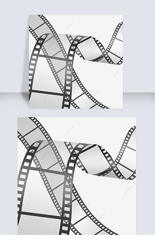 立体造型黑色透明电影胶卷